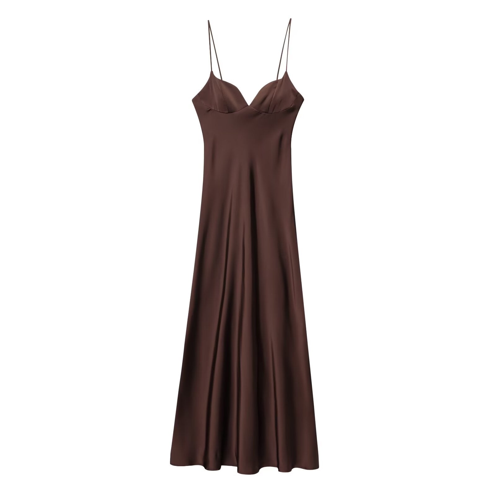 Elegantes Satin-Maxikleid