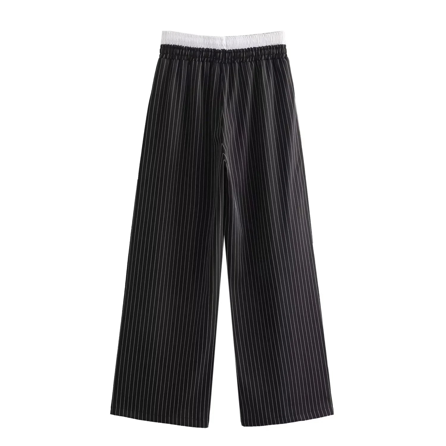 Malia - Weite Hose mit Streifen und Patchwork