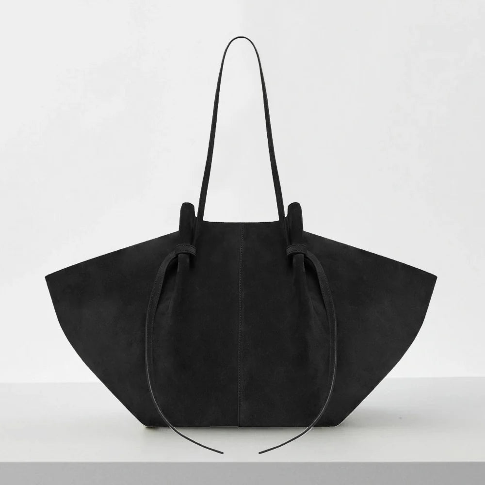 Vintage Wildleder-Einkaufstasche im Mochi-Stil