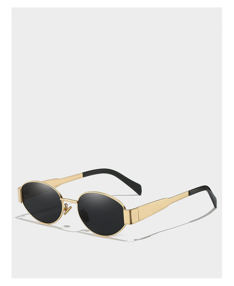Modische Ovale Legierungs-Sonnenbrille