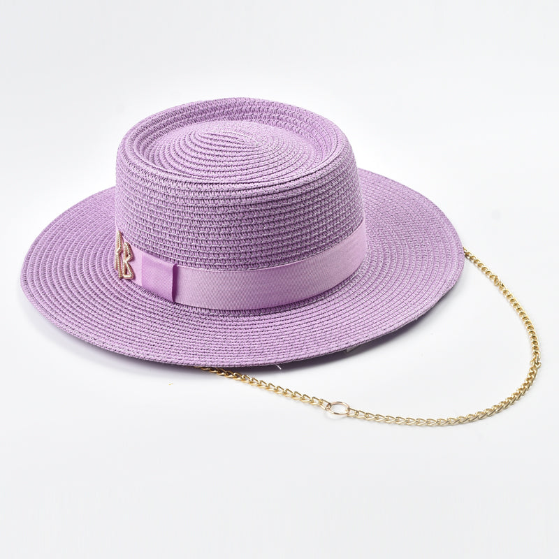 Riviera Chic Strohhut mit Kette