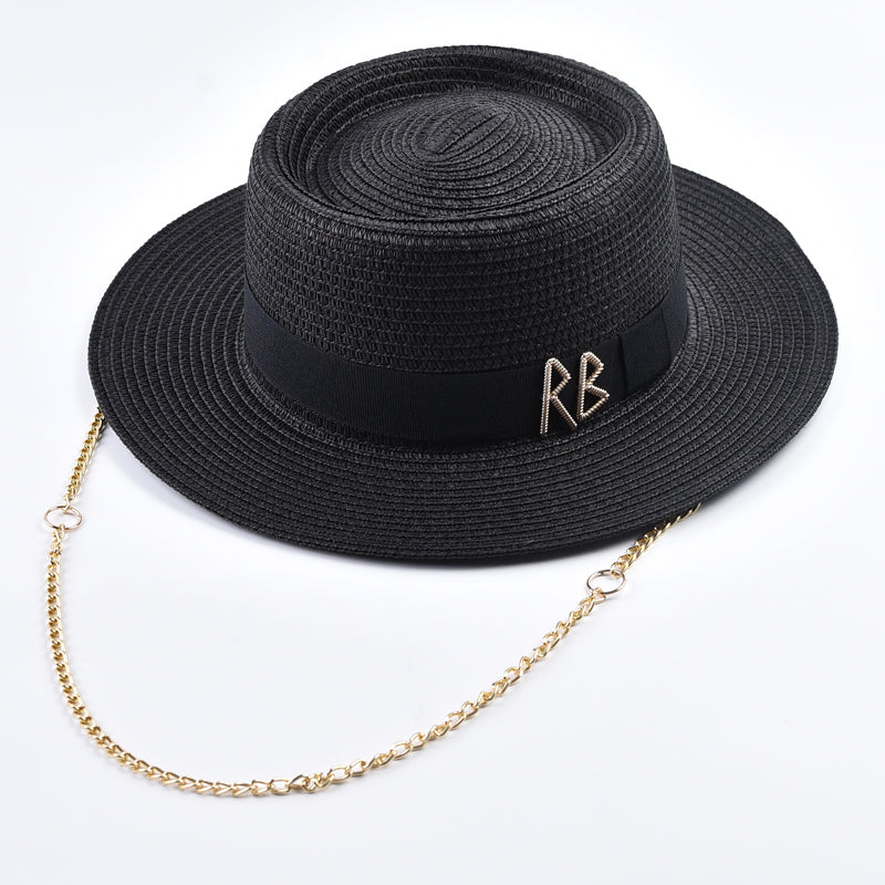 Riviera Chic Strohhut mit Kette