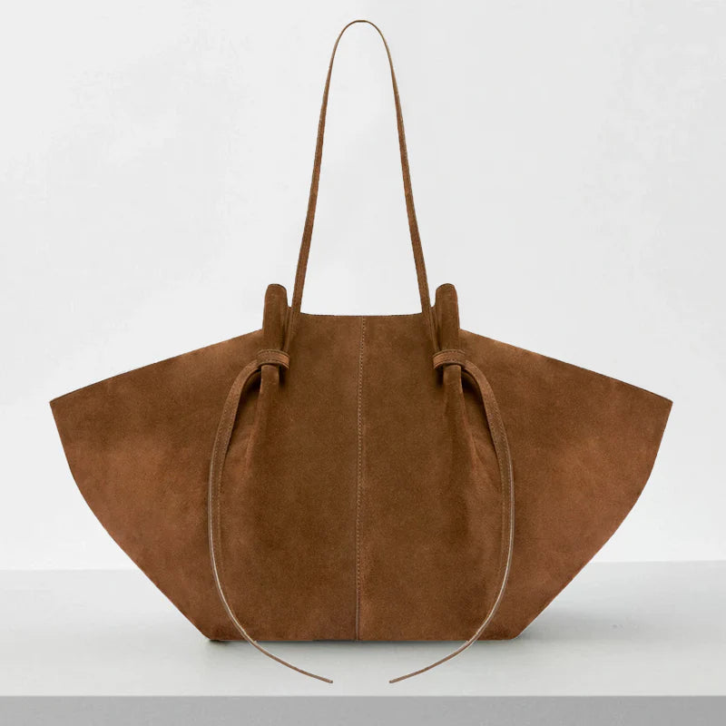 Vintage Wildleder-Einkaufstasche im Mochi-Stil