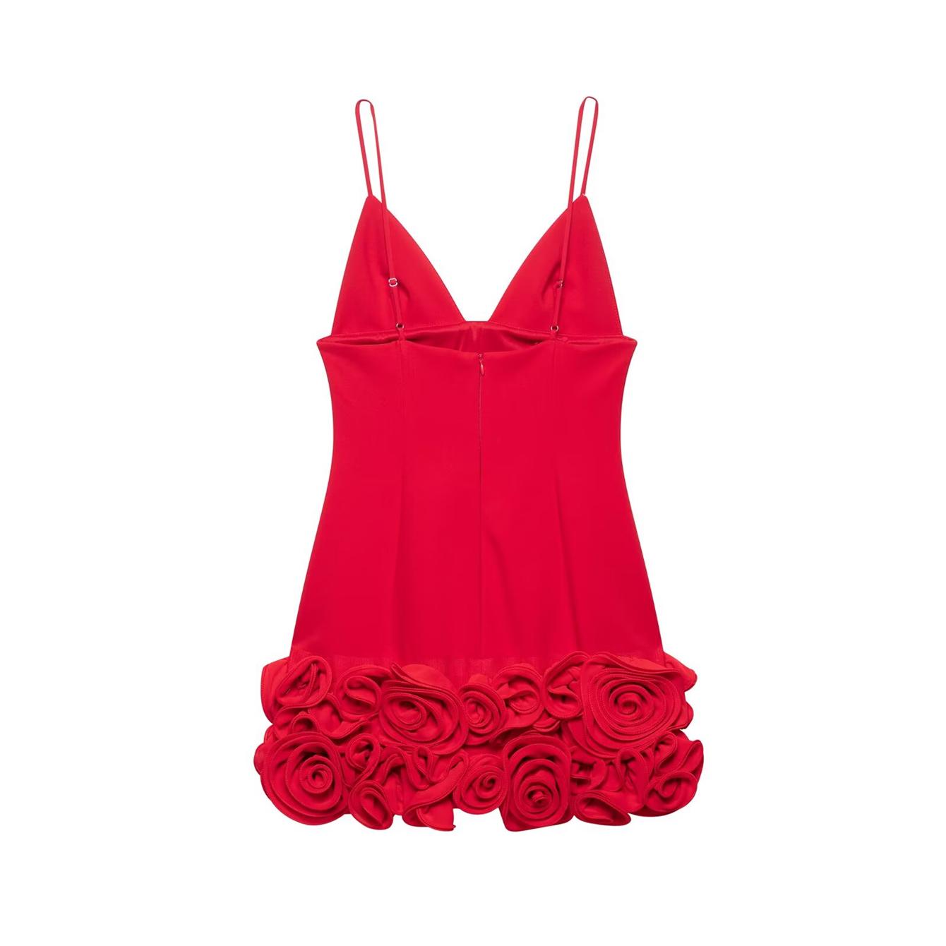 Romantisches Blumen-Mini-Trägerkleid