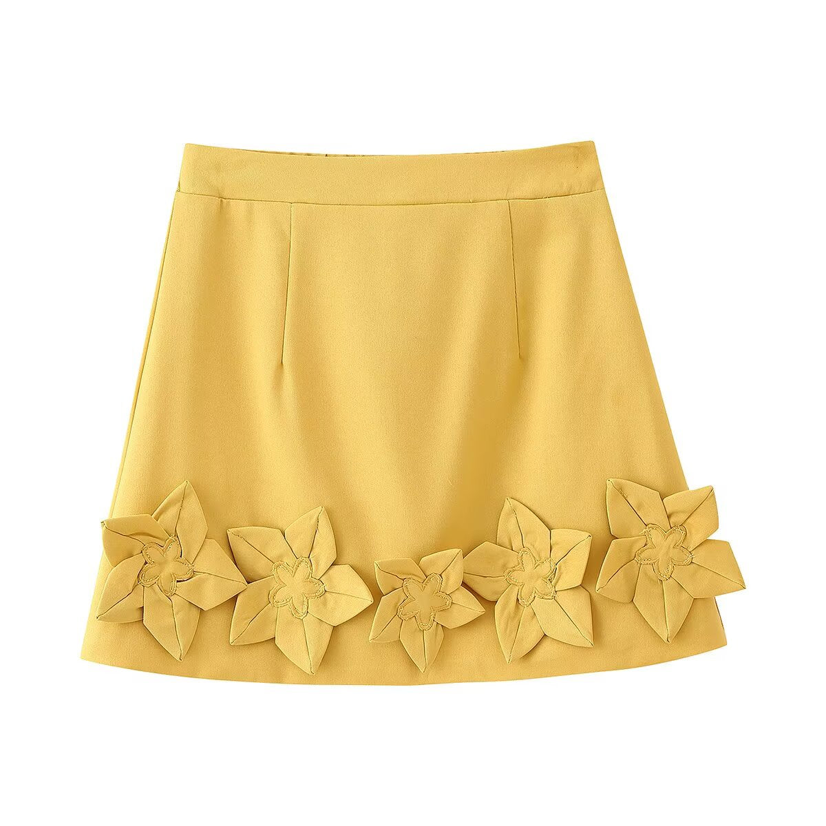 Sommerliches Midi-Rock-Set mit 3D-Blumen