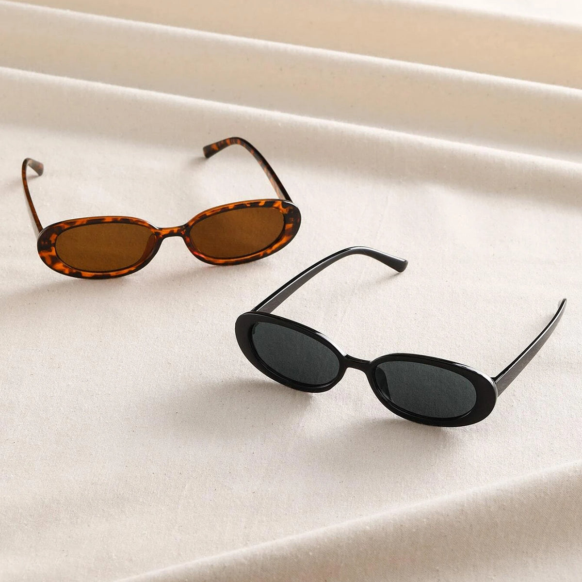Elegante Retro-Ovale Sonnenbrille
