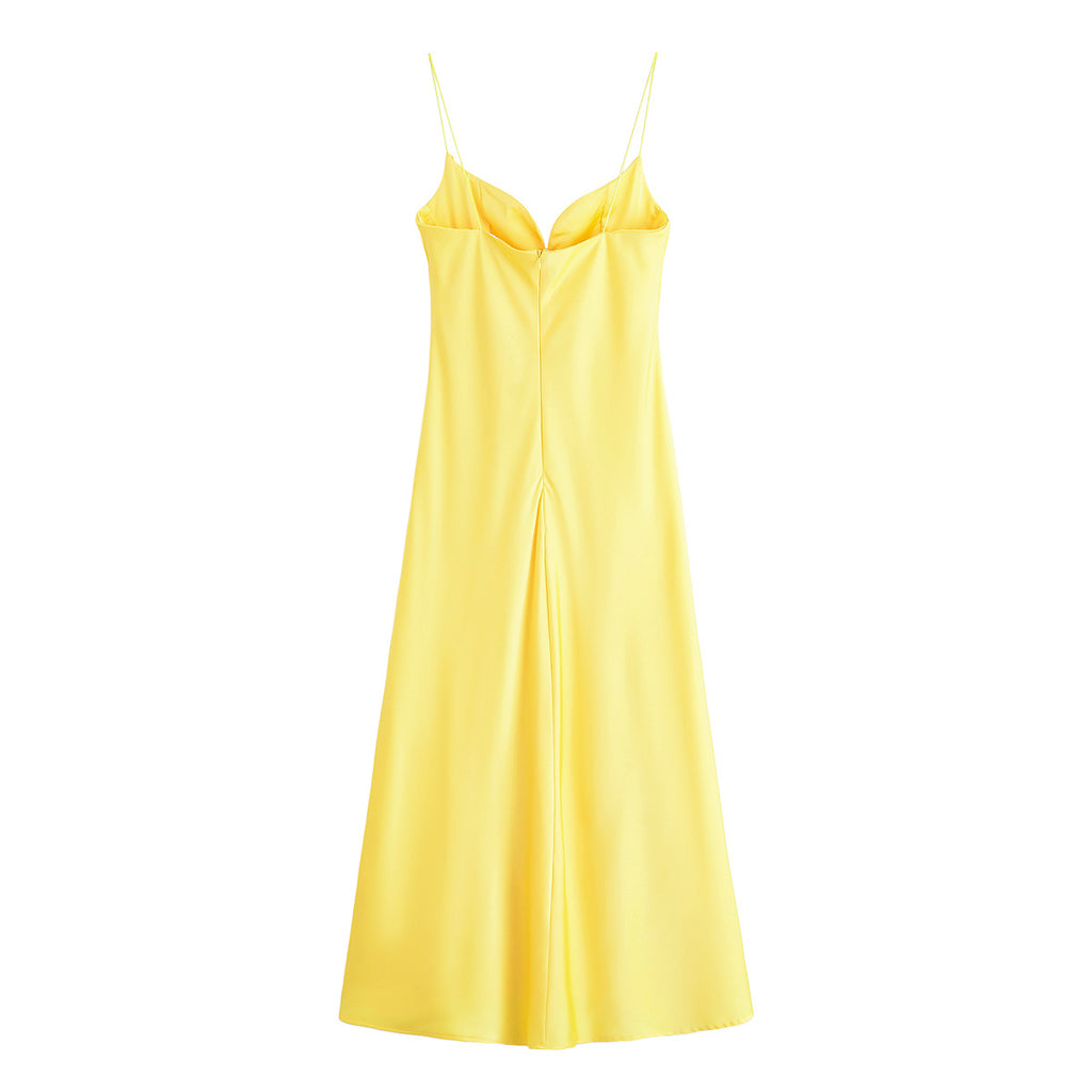Elegantes Satin-Maxikleid