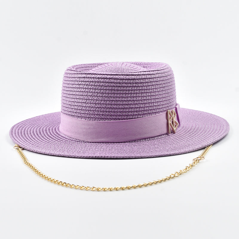 Riviera Chic Strohhut mit Kette