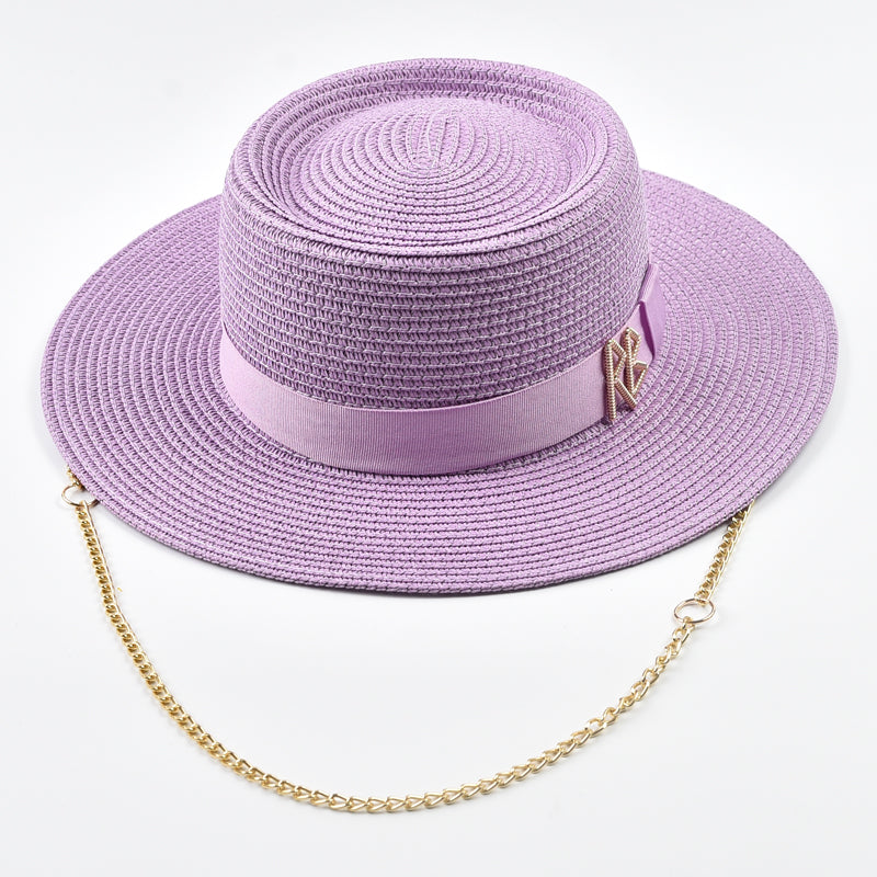 Riviera Chic Strohhut mit Kette