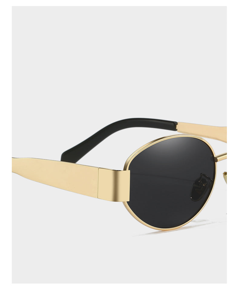 Modische Ovale Legierungs-Sonnenbrille