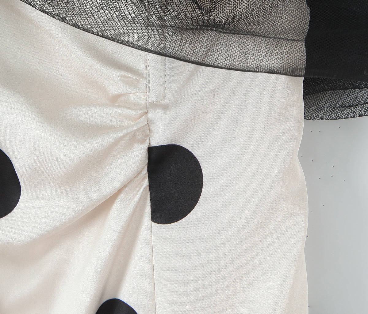 Romantisches Polka-Dot Mesh-Minikleid