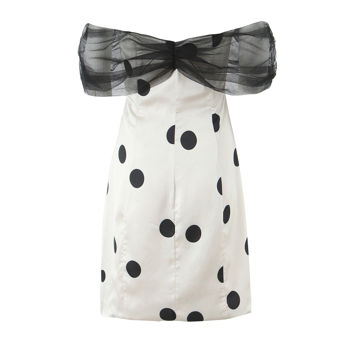 Romantisches Polka-Dot Mesh-Minikleid