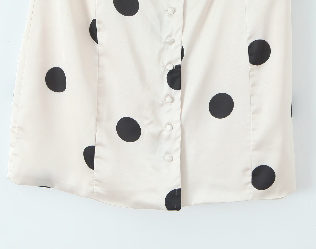 Romantisches Polka-Dot Mesh-Minikleid