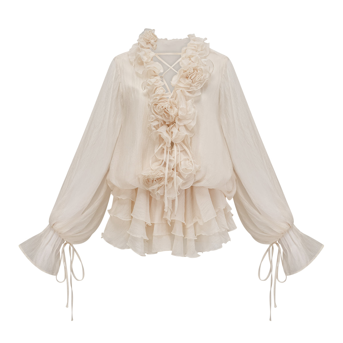 Romantisches Stufen-Minikleid mit Off-Shoulder